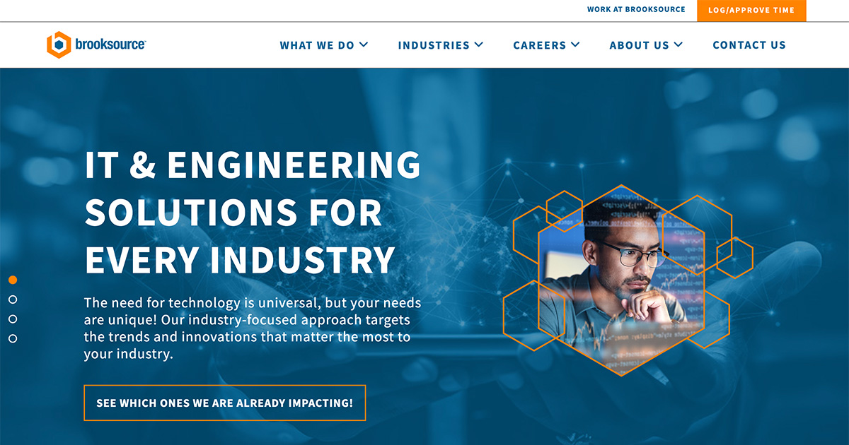 Screenshot of Brooksource website